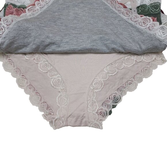 Laura Ashley Womens Lace Trim Bikini Panties 7-Pack XL Super Soft Rayon Spandex - Picture 9 of 15